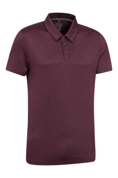 'Deuce' Men's Polo IsoCool High Wicking Casual Summer T-Shirt Burgundy - Image 6