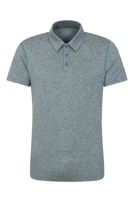 'Deuce' Men's Polo IsoCool High Wicking Casual Summer T-Shirt Navy/Blue - Image 5