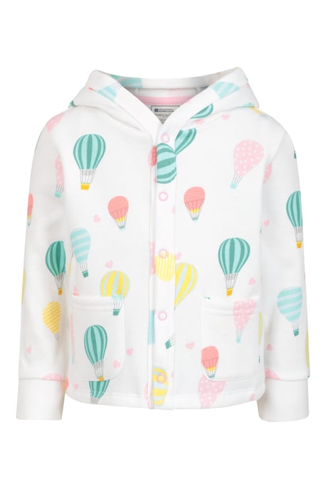 'Baby Cosy' Popper Set with Patch Pockets Lightweight Hoodie Comfy Joggers Cream - Image 6