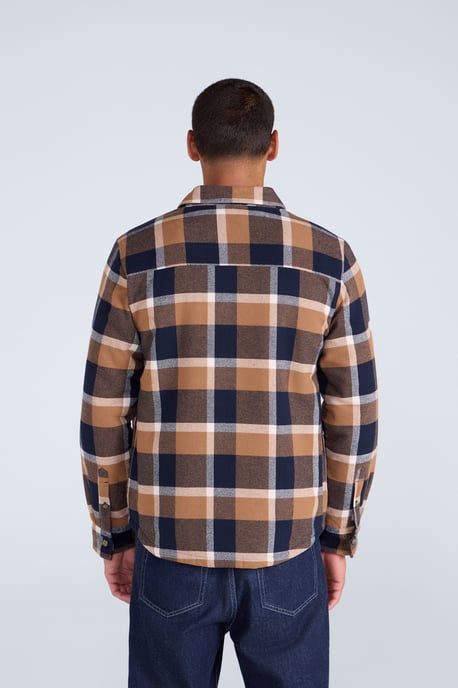 'Tide' Men's Shirt with Front Pockets Fleece Lined Warm Cosy Top Mustard - Image 4