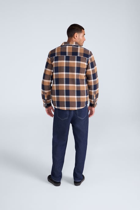 'Tide' Men's Shirt with Front Pockets Fleece Lined Warm Cosy Top Mustard - Image 5