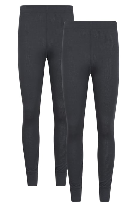 'Talus' Men's Base Layer Pants IsoTherm Quick Dry Breathable Gym Trousers - Pack of 2 Charcoal - Image 1