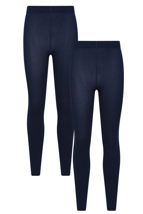 'Talus' Women's Thermal Brushed Leggings Warm Comfy Trousers - Pack of 2 Navy - Image 1