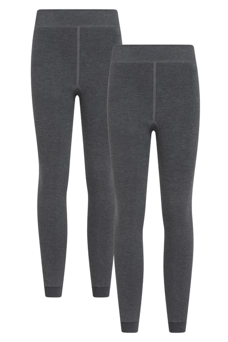 'Talus' Women's Thermal Gym Leggings Fleece Lined Warm Cosy Trousers - Pack of 2 Charcoal - Image 1