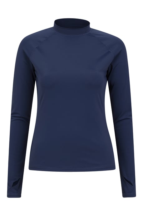 Women's Rash Vest Quick Drying Sun Protection Stretchy Swimming Top Navy - Image 1