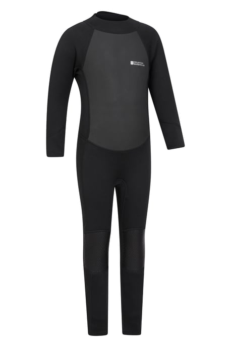 Kids Full Wetsuit Neoprene Fabric Sun Protection Surf Diving Swimwear Black - Image 2