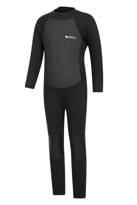 Kids Full Wetsuit Neoprene Fabric Sun Protection Surf Diving Swimwear Black - Image 4