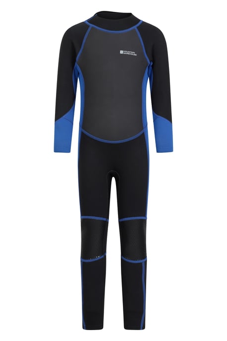 Kids Full Wetsuit Neoprene Fabric Sun Protection Surf Diving Swimwear Charcoal - Image 2