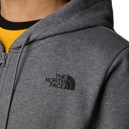 The North Face Mens Simple Dome Full Zip Hoodie Grey - Image 4