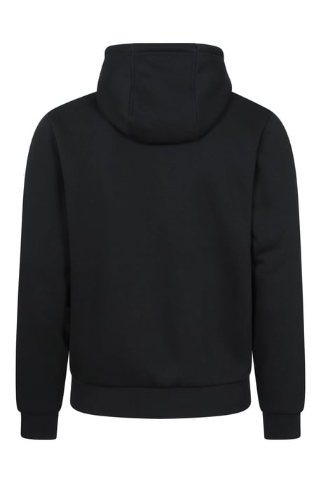 'Dalton' Men's Hoodie with Zip Closure Borg Lined Casual Cosy Jumper Black - Image 4