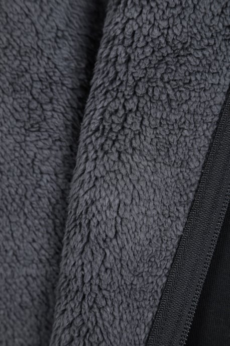 'Dalton' Men's Hoodie with Zip Closure Borg Lined Casual Cosy Jumper Black - Image 6