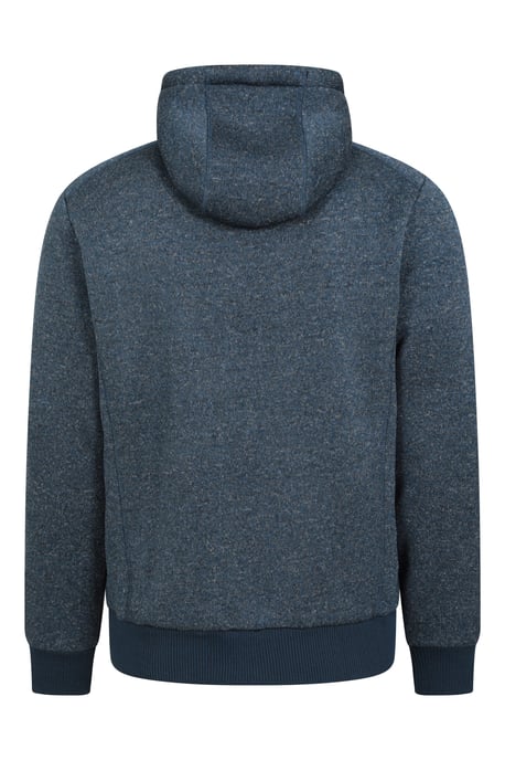 'Nevis' Men's Fur Lined Hoodie Adjustable Hood Soft Fleece Warm Cosy Jumper Dark Blue - Image 6