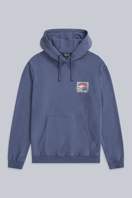 'River' Men's Hoodie Drawcord Adjustable Hood Cosy Pullover Blue - Image 6