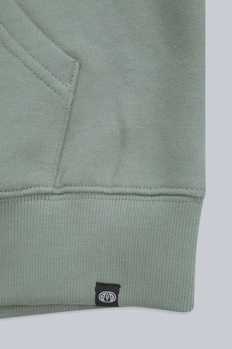 'River' Men's Hoodie Drawcord Adjustable Hood Cosy Pullover Pale Green - Image 5