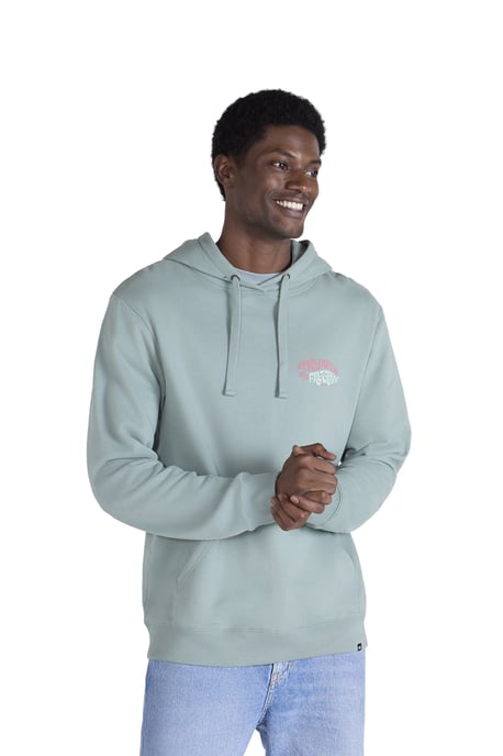 'River' Men's Hoodie Drawcord Adjustable Hood Cosy Pullover Pale Green - Image 6
