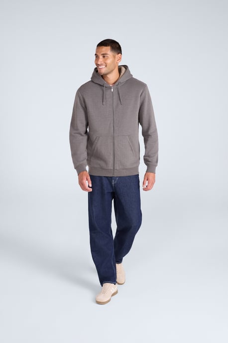 'Samuel' Men's Hoodie Sherpa Lined Drawcord Adjustable Hood Cosy Jumper Forest Green - Image 2