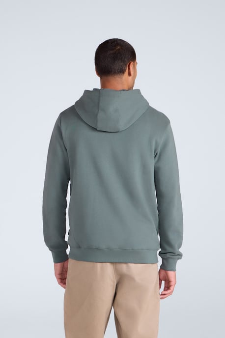 'River' Men's Hoodie Drawcord Adjustable Hood Cosy Pullover Green - Image 4