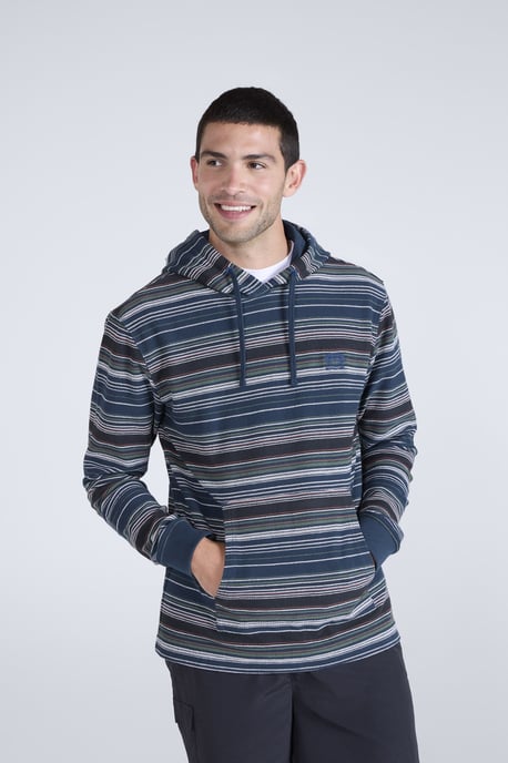 'Loyal' Men's Beach Hoodie with Kangaroo Pocket Warm Cosy Pullover Khaki - Image 1
