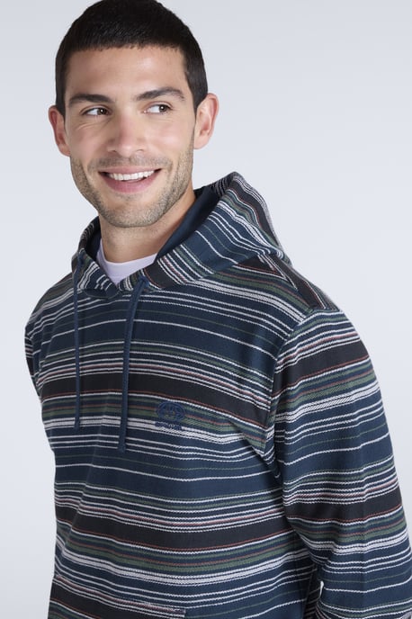 'Loyal' Men's Beach Hoodie with Kangaroo Pocket Warm Cosy Pullover Khaki - Image 3