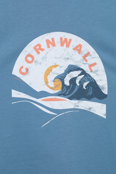 Regional Men's Cornwall T-Shirt Breathable Casual Everyday Tee Blue - Image 6