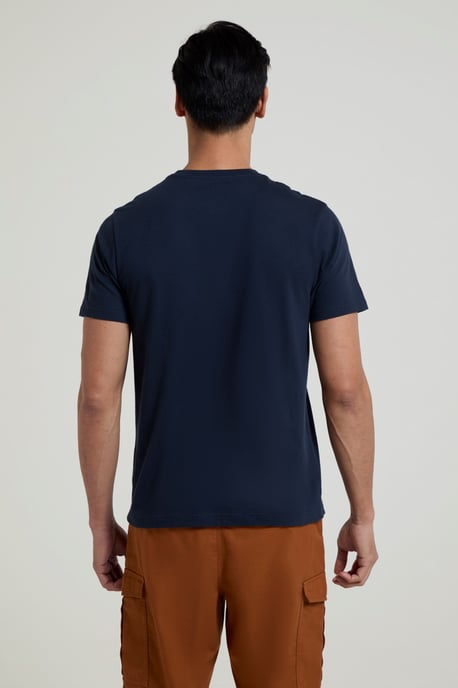 Great British Weather Men's T-Shirt Breathable Summer Casual Tee Navy - Image 3