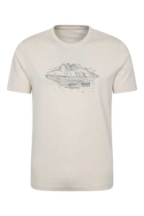 Regional Men's Snowdon T-Shirt Cotton Crew Neck Breathable Everyday Tee Off-White - Image 1