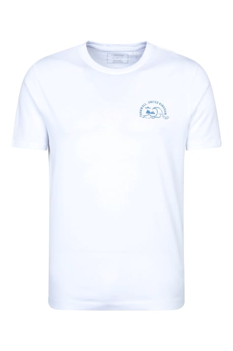 Regional Men's Cornwall T-Shirt Breathable Casual Everyday Tee White - Image 1