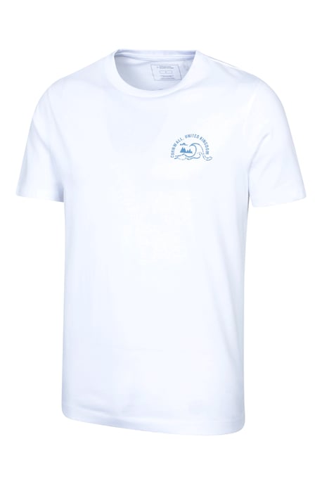 Regional Men's Cornwall T-Shirt Breathable Casual Everyday Tee White - Image 4