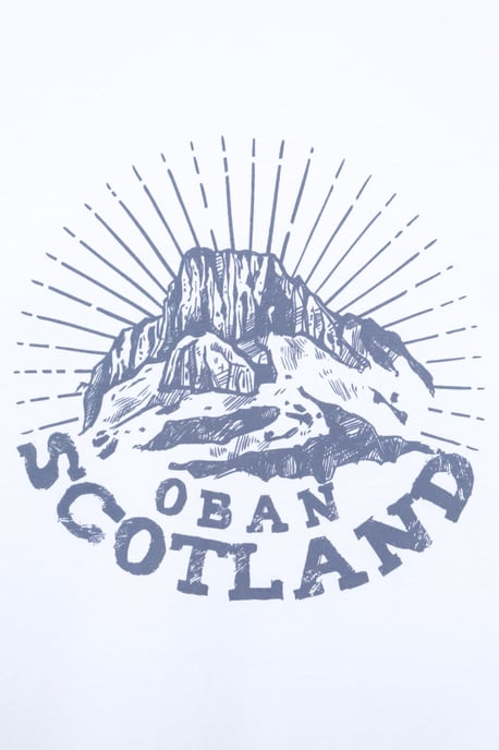 Regional Men's Oban T-Shirt Crew Neck Breathable Everyday Casual Printed Tee White - Image 5