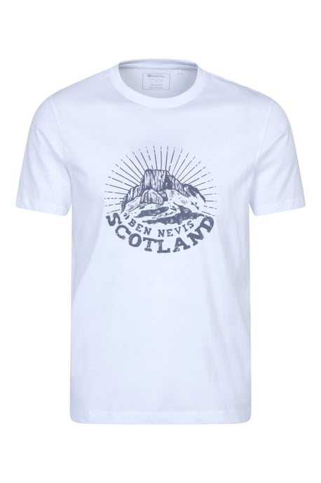 Regional Men's Ben Nevis Graphic T-Shirt Breathable Casual Everyday Tee White - Image 1