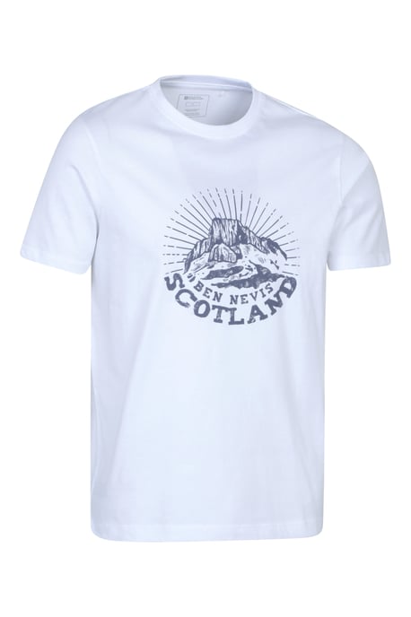 Regional Men's Ben Nevis Graphic T-Shirt Breathable Casual Everyday Tee White - Image 2
