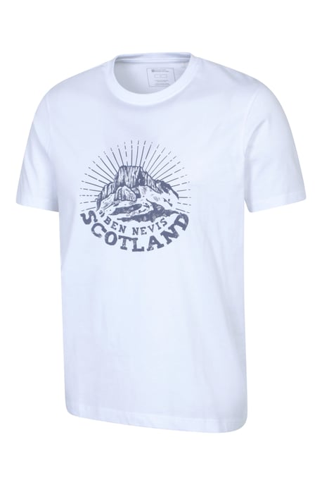 Regional Men's Ben Nevis Graphic T-Shirt Breathable Casual Everyday Tee White - Image 4