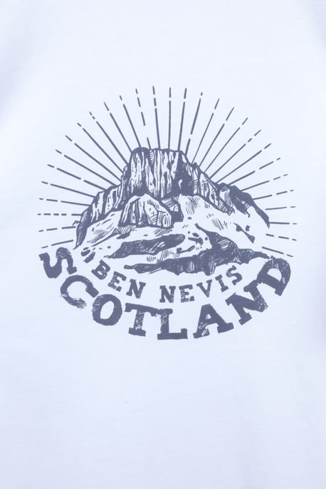 Regional Men's Ben Nevis Graphic T-Shirt Breathable Casual Everyday Tee White - Image 6