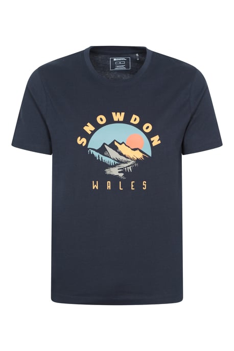 Regional Men's Snowdon T-Shirt Cotton Crew Neck Breathable Everyday Tee Navy - Image 1