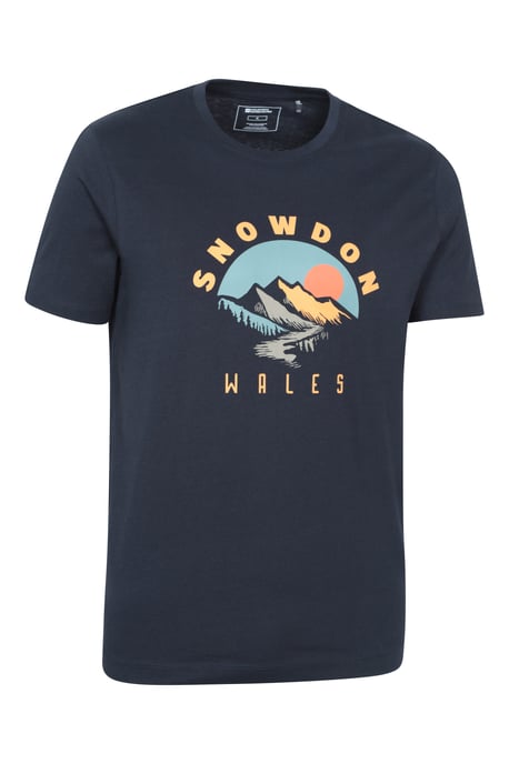 Regional Men's Snowdon T-Shirt Cotton Crew Neck Breathable Everyday Tee Navy - Image 2