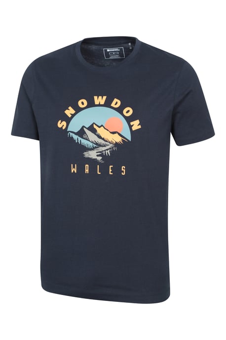 Regional Men's Snowdon T-Shirt Cotton Crew Neck Breathable Everyday Tee Navy - Image 4