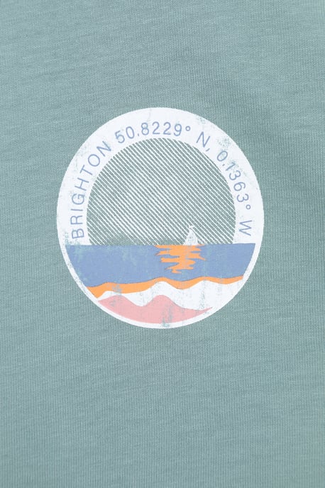 Regional Men's Brighton T-Shirt Cotton Sun Protection Breathable Casual Tee Pale Green - Image 6