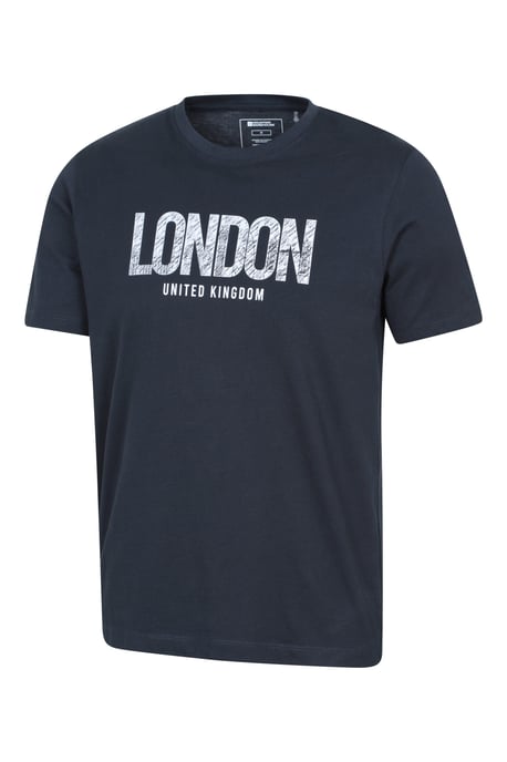 Regional Men's London T-Shirt Cotton Sun Protection Breathable Casual Tee Navy - Image 4