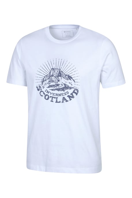 Regional Men's Inverness T-Shirt Cotton Sun Protection Breathable Everyday Casual Tee White - Image 4