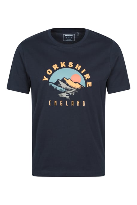 Regional Men's Yorkshire T-Shirt Breathable Casual Everyday Tee Navy - Image 1