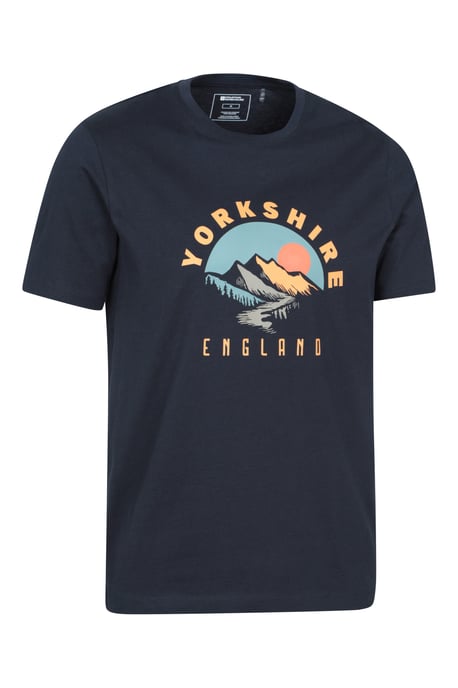 Regional Men's Yorkshire T-Shirt Breathable Casual Everyday Tee Navy - Image 2