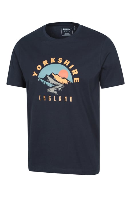 Regional Men's Yorkshire T-Shirt Breathable Casual Everyday Tee Navy - Image 4