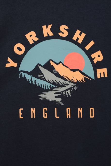 Regional Men's Yorkshire T-Shirt Breathable Casual Everyday Tee Navy - Image 5