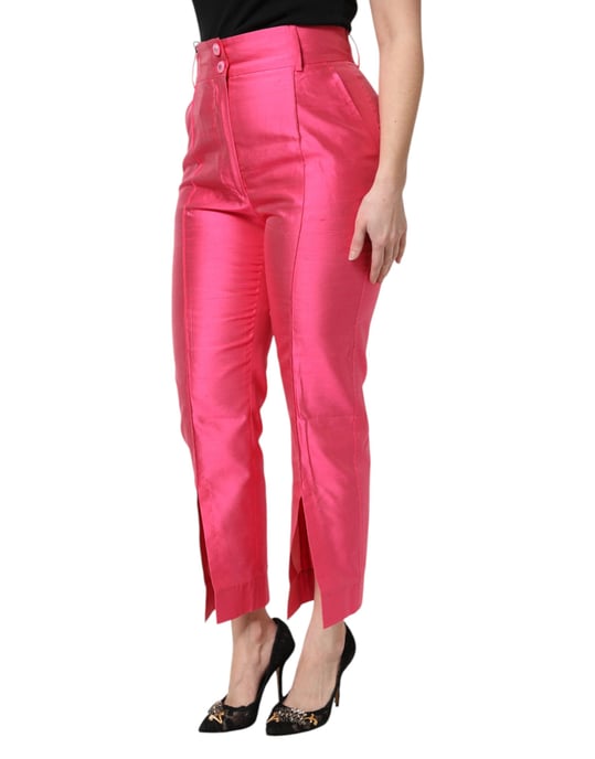Hoge taille broek met zijsplitten - Image 3