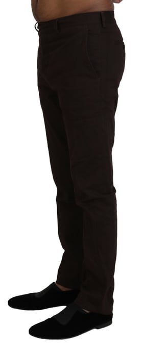 Donkerbruine Dresspants Met Vlakke Voorzijde - Image 2