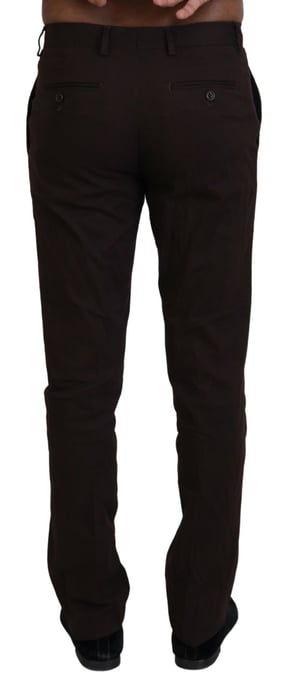Donkerbruine Dresspants Met Vlakke Voorzijde - Image 3