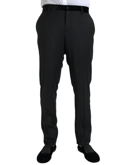 Klassieke Pas Broek met Fluwelen Tailleband - Image 1