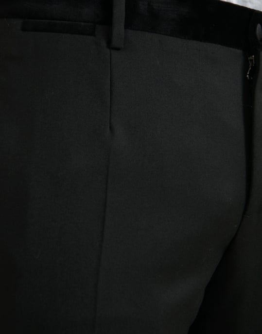Klassieke Pas Broek met Fluwelen Tailleband - Image 4