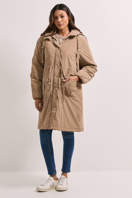 Barrel Sleeve Parka Coat - Image 2
