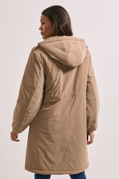 Barrel Sleeve Parka Coat - Image 3